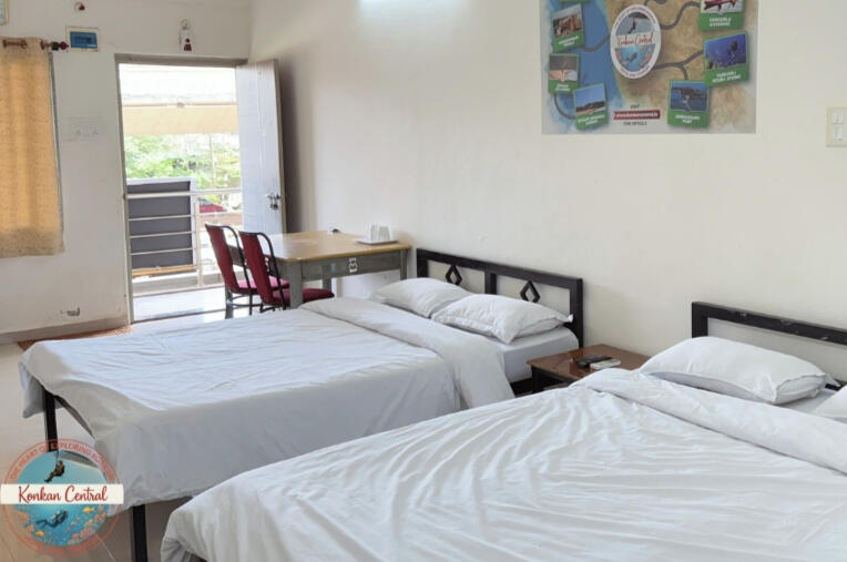 Konkan Central Family Rooms - Spacious accommodation on Mumbai-Goa Highway near Bus Stand and Station.